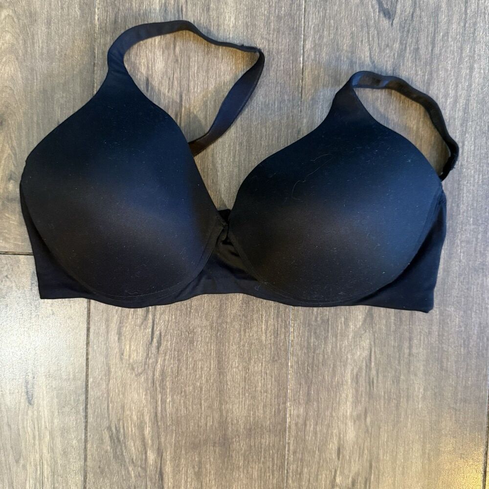 SOMA Pure Black Solid 38D Embraceable Lightly Lined Wireless Bra